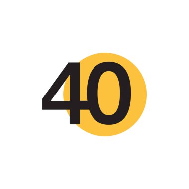 40. yıl dönümü kutlama Vektör Şablonu Tasarım İllüstrasyonu