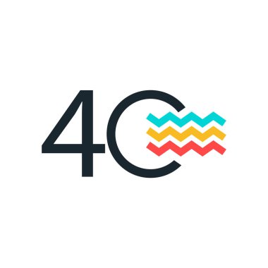 40. yıl dönümü kutlama Vektör Şablonu Tasarım İllüstrasyonu