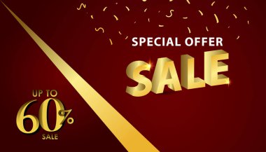 İndirim% 60 'a varan Özel Teklif Altın Sancak Şablon Tasarım Çizimi