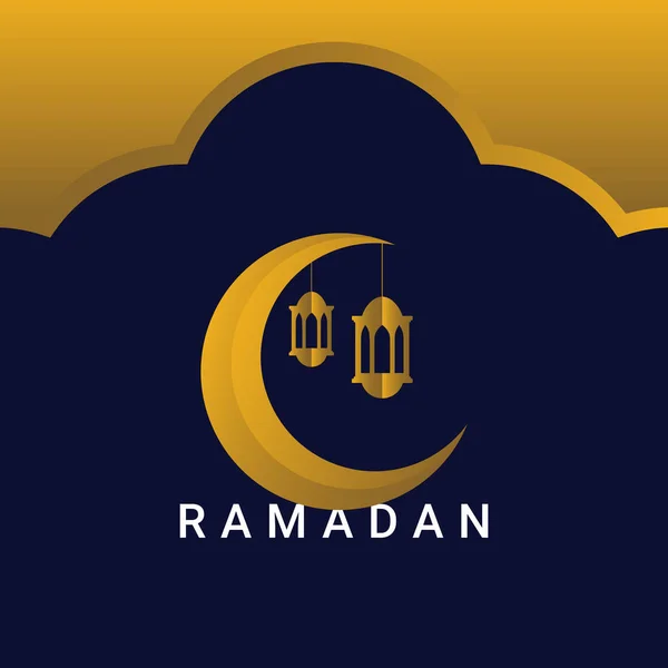 Ramadan Kareem Vector Template Design Ilustração —  Vetores de Stock