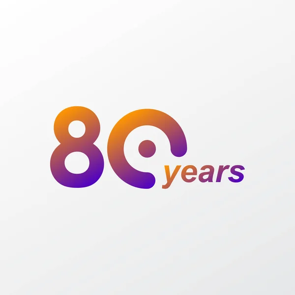 80 jaar jubileum viering Vector Template Ontwerp Illustratie — Stockvector