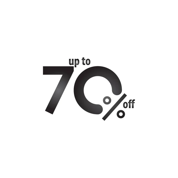 Rabattetikett upp till 70% rabatt Vector Mall Design Illustration — Stock vektor