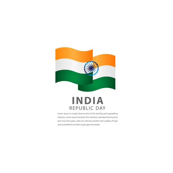 Happy India Independence Day Feier Vector Template Design Illustration — Stockvektor