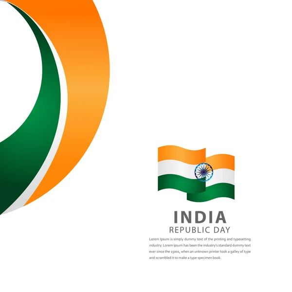 Boldog India Függetlenség Napját Ünneplés Vektor Sablon Design Illusztráció — Stock Vector