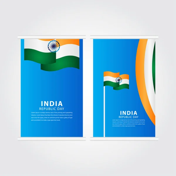 Feliz Índia Independência Dia Celebração Vector Modelo Design Ilustração — Vetor de Stock