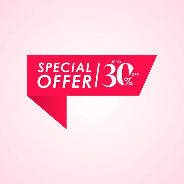 Discount Special Offer up to 30% off Label Vector Template Design Illustration — 스톡 벡터