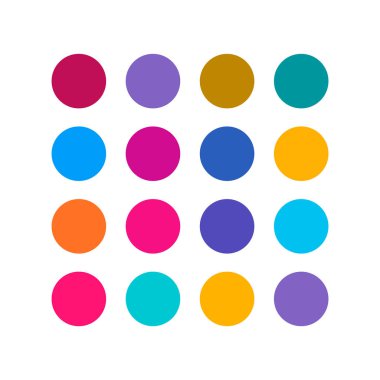 Renk Paleti Gradyan Vektör Şablonu Çizimi