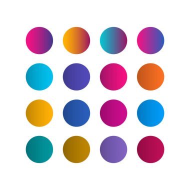 Renk Paleti Gradyan Vektör Şablonu Çizimi