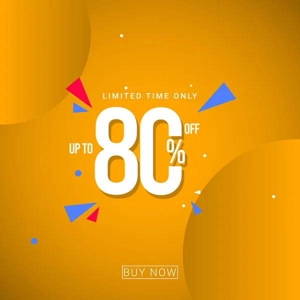Discount up to 80% Limited Time Only Vector Template Design Illustration — Stock Vector