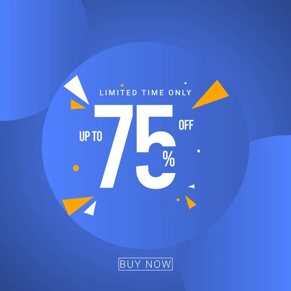 Discount up to 75% Limited Time Only Vector Template Design Illustration — Stock Vector