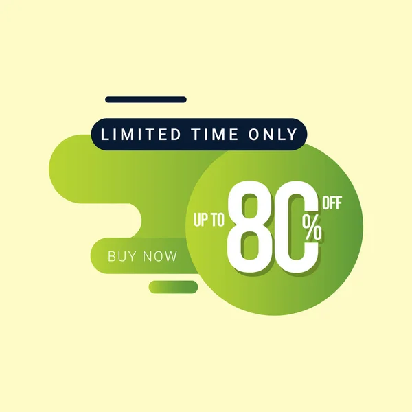 Discount up to 80% off Limited Time Only Vector Template Design Illustration — Stock Vector