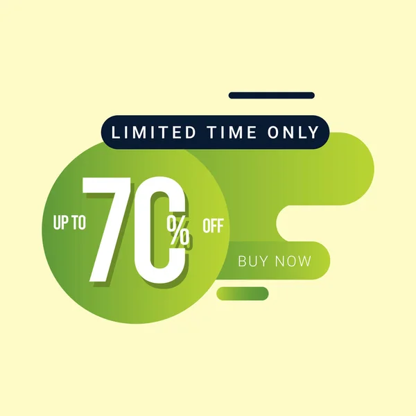 Discount up to 70% off Limited Time Only Vector Template Design Illustration — Stock Vector