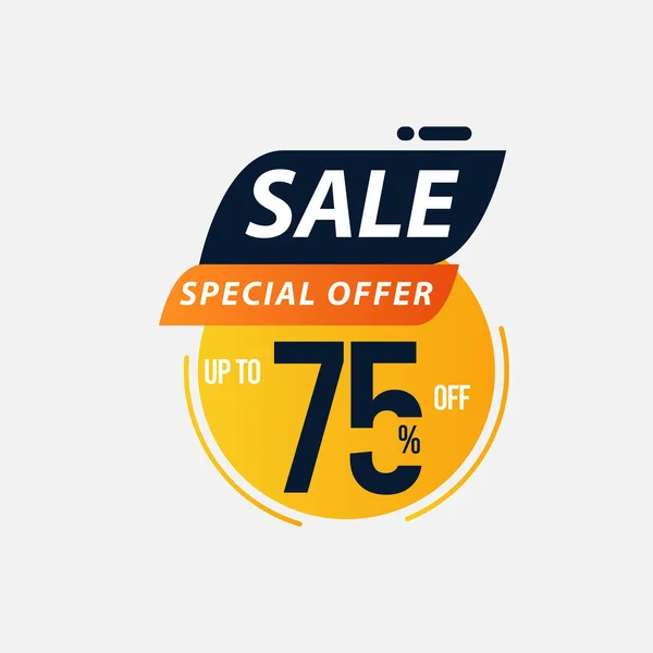 Sale Special Offer up to 75% off Limited Time Only Vector Template Design Illustration — Stock Vector