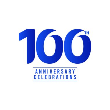 100. Yıldönümü Kutlamaları Vektör Şablon Tasarımı Çizimi