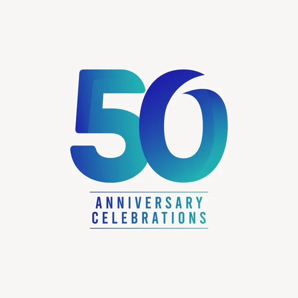 50 Anniversario Celebrazioni Modello vettoriale Design Illustrazione — Vettoriale Stock