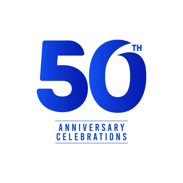 Illustration vectorielle de conception de modèle de célébrations du 50e anniversaire — Image vectorielle