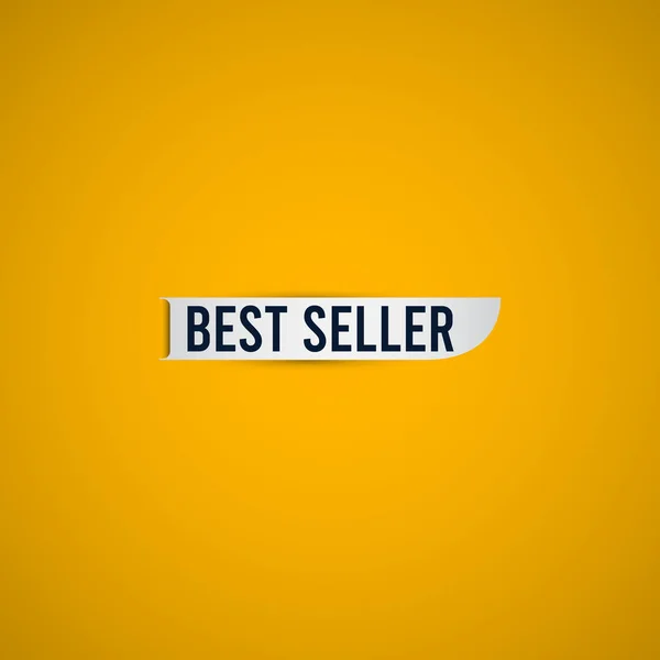 Mejor vendedor etiqueta de texto Vector plantilla diseño ilustración — Vector de stock