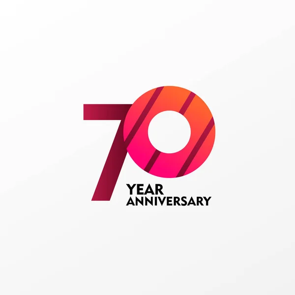 70 χρόνια επέτειο εορτασμού Διάνυσμα Πρότυπο Σχεδιασμός Εικονογράφηση — Διανυσματικό Αρχείο