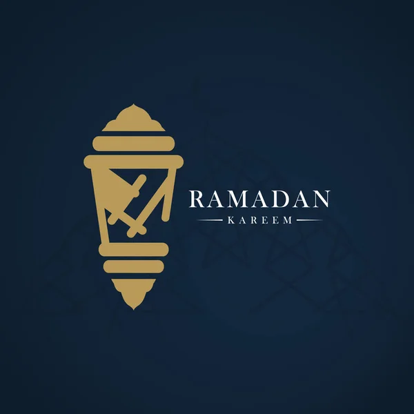 Illustrazione Progettazione Del Modello Vettoriale Del Banner Ramadan Kareem — Vettoriale Stock