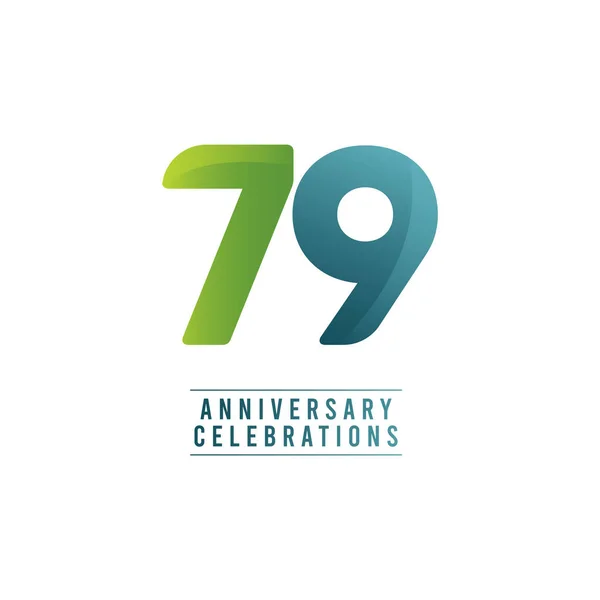 Years Anniversary Celebration Number Text Vector Template Design Illustration — 스톡 벡터