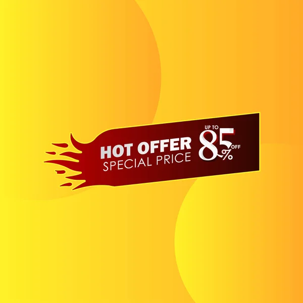 Korting Tot Hot Offer Special Price Label Tag Vector Sjabloon — Stockvector