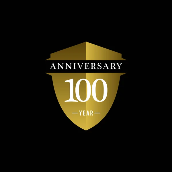 100 Anos Celebração Aniversário Vector Template Design Ilustração —  Vetores de Stock