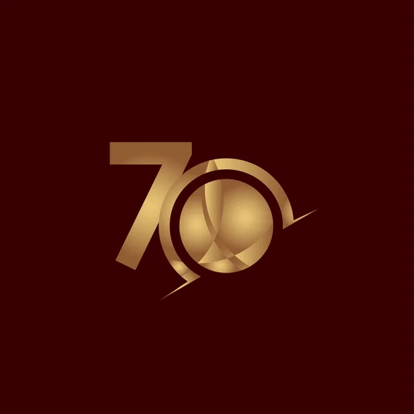 Anos Aniversário Celebração Elegante Número Gold Vector Template Design Ilustração — Vetor de Stock