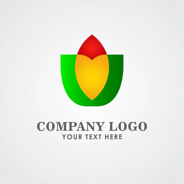 Vállalat Logó Full Color Vector Template Design Illusztráció — Stock Vector