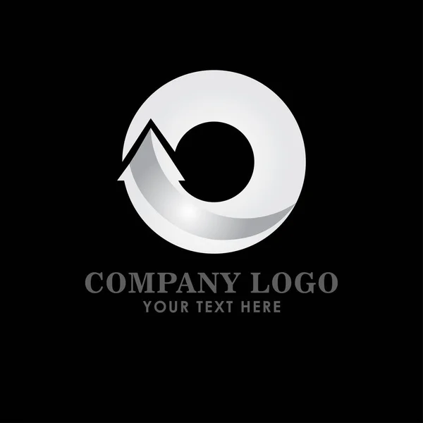 Företagets Logotyp Silver Vektor Mall Design Illustration — Stock vektor