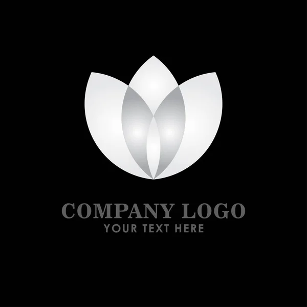 Company Logo Silver Vector Template Design Illustration — Stock Vector