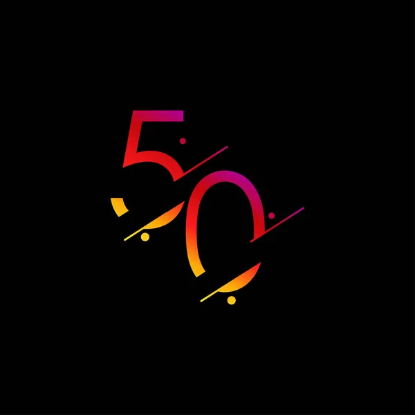 50周年記念エレガントなナンバーベクトルテンプレートデザインイラスト — ストックベクタ