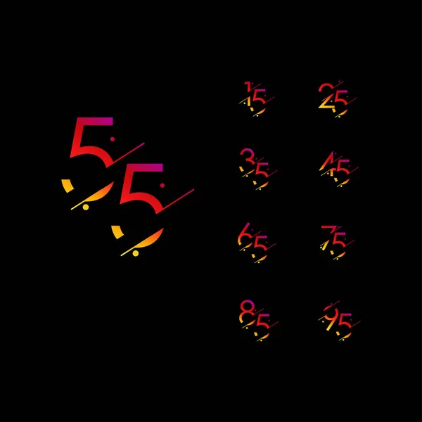 Célébration 55E Anniversaire Illustration Conception Modèle Vectoriel Numéro Élégant — Image vectorielle