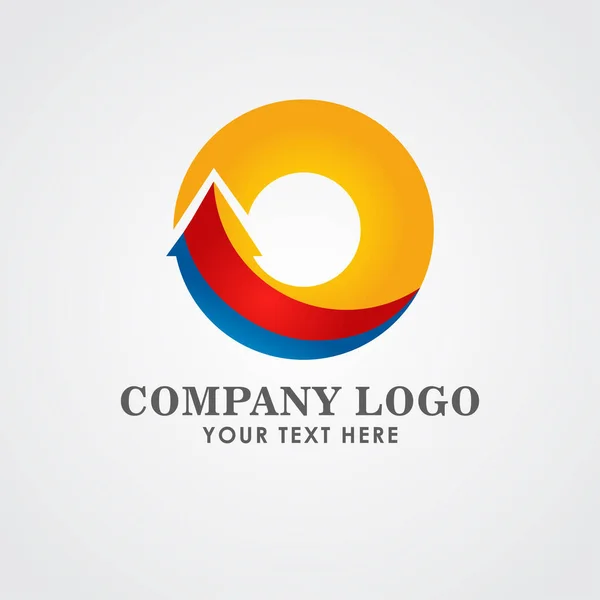 Firmenlogo Vollfarbige Vektorvorlage Design Illustration — Stockvektor