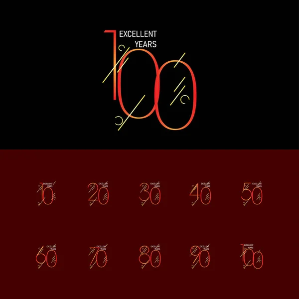 百年庆典活动传送器号码矢量模板设计图解 — 图库矢量图片