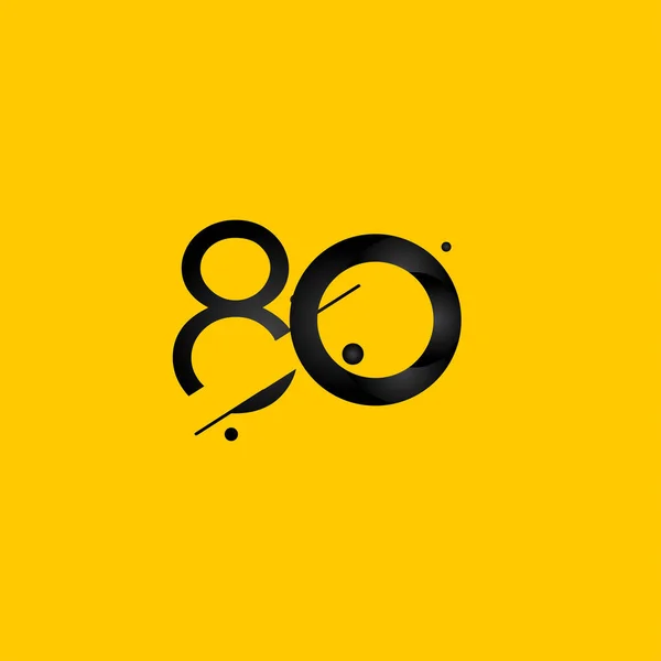 Χρόνια Επέτειος Γιορτασμός Βαθμίδα Κίτρινο Αριθμός Διάνυσμα Πρότυπο Εικονογράφηση — Διανυσματικό Αρχείο