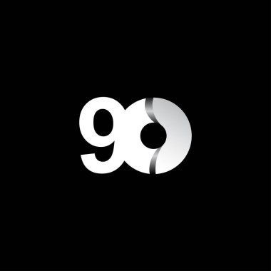 90 Yıl Yıldönümü Kutlaması Beyaz Çember Vektör Şablonu Tasarım Çizimi