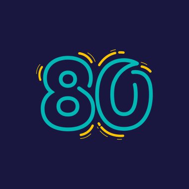 Sekseninci yıl dönümü kutlama Vektör Şablonu Tasarım Çizimi