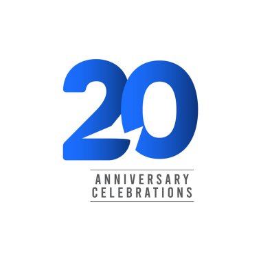 20. yıl dönümü kutlama Vektör Şablonu Tasarım İllüstrasyonu