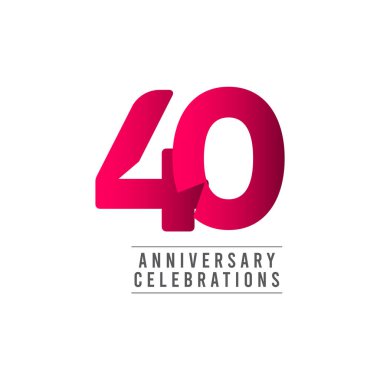 40. yıl dönümü kutlama Vektör Şablonu Tasarım İllüstrasyonu