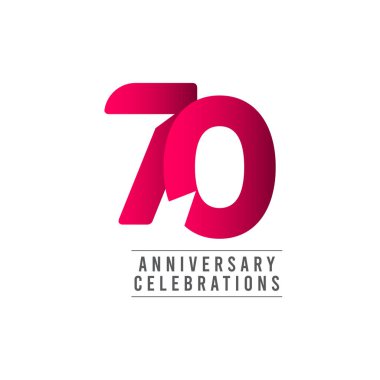 70. Yıldönümü Kutlama Vektör Şablonu Tasarım İllüstrasyonu