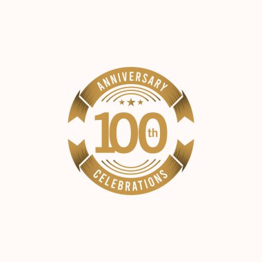 100. yıl dönümü kutlama Vektör Şablonu Tasarım Çizimi