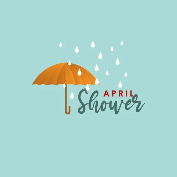 April Showers Bring May Flowers Vector Template Design Illustration — Stock Vector