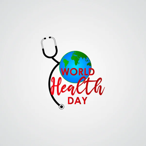 World Health Day Celebration Vector Template Design Illustration — Stock Vector