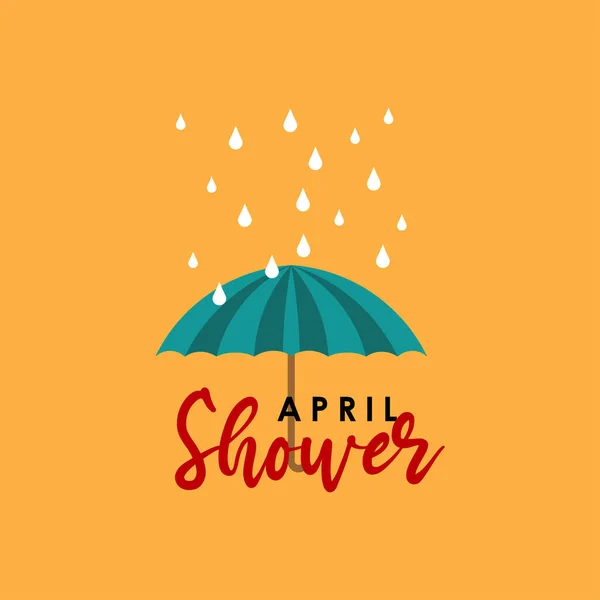 April Showers Bring May Flowers Vector Template Design Illustration — Stock Vector