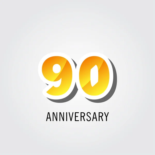 Anos Aniversário Celebração Logo Vector Template Design Ilustração — Vetor de Stock