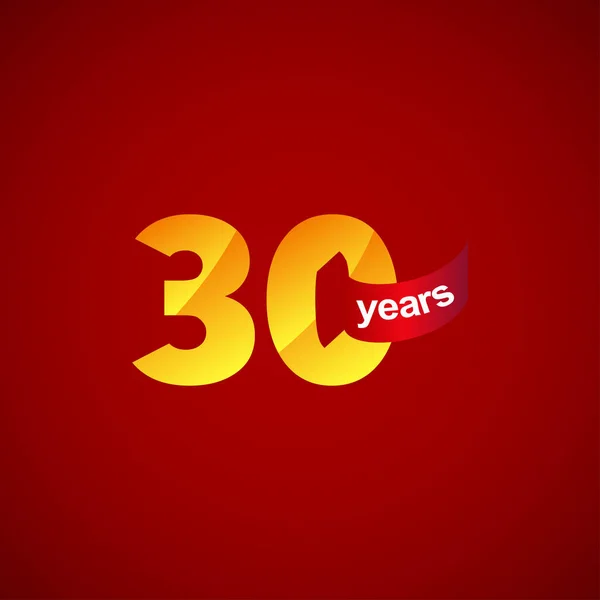 Anos Aniversário Celebração Logo Vector Modelo Design Ilustração —  Vetores de Stock