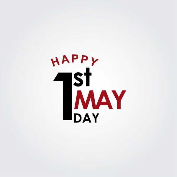 Happy May Dayロゴベクトルテンプレートデザインイラスト — ストックベクタ