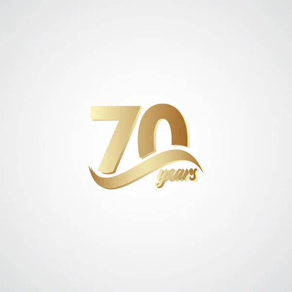 Anos Aniversário Celebração Elegante Ouro Logo Vector Modelo Design Ilustração — Vetor de Stock