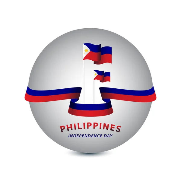 Happy Philippines Independence Day Celebration Vector Template Design Illustration — Stock Vector