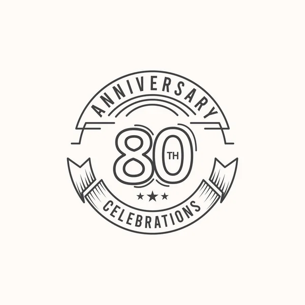 Річчя Святкування Логотип Вектор Дизайн Шаблону Ілюстрація — стоковий вектор